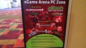 This was our only sign allowed in the hallway this year.  Next year we will have large banners.  Rules are strict in the main hall for signage.