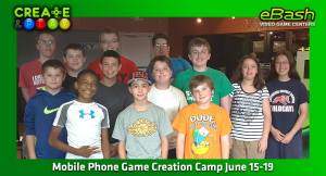Students for our camps range in age from 8-16 depending on the course material.  This group built their own mobile games during their week at camp!