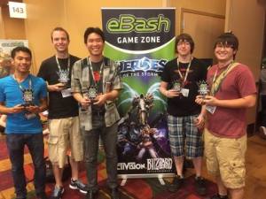 All of our events had trophies for first place teams. Here is the top team from one of our Heroes of the Storm tournaments.